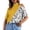 Yellow, variant on T-Shirt For Womens Leopard Print Round Neck Short Sleeve Tee Tops Loose Off Shoulder Casual Stylish T Shirt