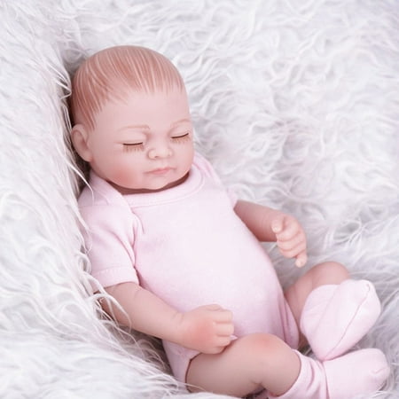 11'' Realistic Lifelike Realike Alive Newborn Reborn Babies Silicone Vinyl Reborn Baby Girl Dolls Handmade Weighted Alive Doll for Toddler Gifts High