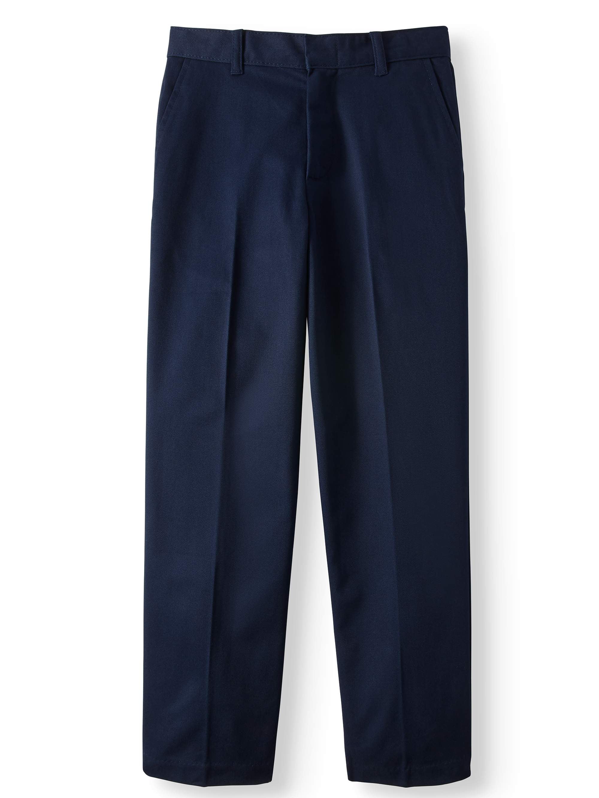 Boys School Uniform Flat Front Pants (Little Boys & Big Boys)