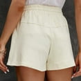 thumbnail image 4 of YYDGH Womens Drawstring Elastic Waist Sweat Shorts Summer Casual Comfy Soft Athletic Shorts Beige XXL, 4 of 7