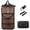 Brown with Lock & 2 Straps, variant on MATIVO 42-inch Expandable Travel Duffel Bag with 5 Spinner Wheels, 4 Layers Waterproof Foldable Luggage for Men & Women, Black