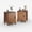 Brown, variant on QinaQin 1PC Bedside Tables with USB Charging Station,2 Tier Wood Bedside Tables with Sliding Barn Door,Adjustable Shelf,White Brown