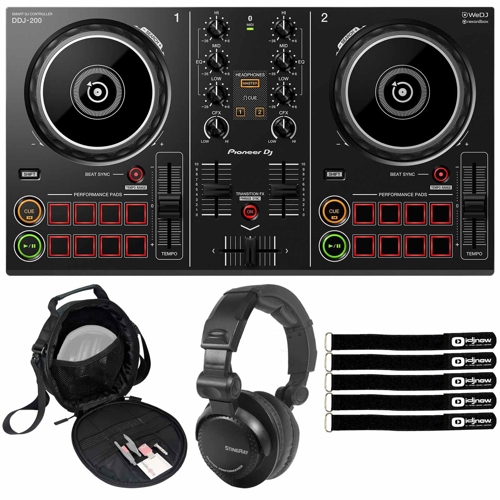 Buy Pioneer DDJ-200 Smart DJ Controller with Performance Headphones and  Gear Bag Package Online in Pakistan. 337769693