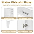 thumbnail image 6 of Eyisean 24" Bathroom Vanity with Ceramic Sink, Modern Freestanding Single Storage Cabinet with 3 Drawers & Soft-Close Door, Durable Space-Saving Wooden Vanity Cabinet for Bathroom, Easy Assembly, 6 of 20