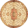 thumbnail image 1 of Ahgly Company Indoor Round Medallion Brown Traditional Area Rugs, 6' Round, 1 of 4