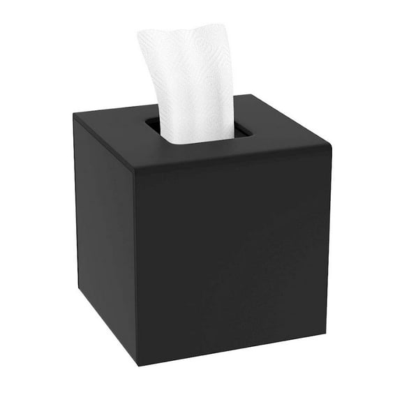 ZDM Acrylic Tissue Box Cover 5.4x5.4x5.4'' Clear Tissue Holder Napkin Dispenser for Home Office Restaurant-Clear