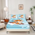 thumbnail image 2 of Erosebridal Fox Fitted Sheet Full for Boys Girls, Bubble Bath Bed Set, 3-Piece 1 Fitted Sheet and 2 Pillowcases, 2 of 6