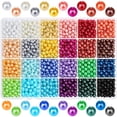 thumbnail image 2 of AIGIA Pearl Beads for Jewelry Making 1680pcs 6mm 24 Colors Round Pearl Beads for DIY Craft Bracelet Necklace Earrings Jewelry Making, 2 of 7