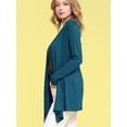 thumbnail image 4 of Made by Johnny Women's Draped Open Front Cardigan XL TEAL, 4 of 6