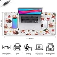 thumbnail image 5 of Long Mouse Pads for Desk,White Christmas Santa Pattern Desk Mats on Top Of Desks, Desk Mouse Pad Extra Large with 3mm Non-Slip Base and Stitched Edge for Gaming,Office,Work,Home 35.4x15.7in, 5 of 5