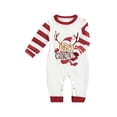 thumbnail image 2 of Faithtur Parent-Child Xmas Nightclothes Round Neck Elk Print Tops Trousers, 2 of 7