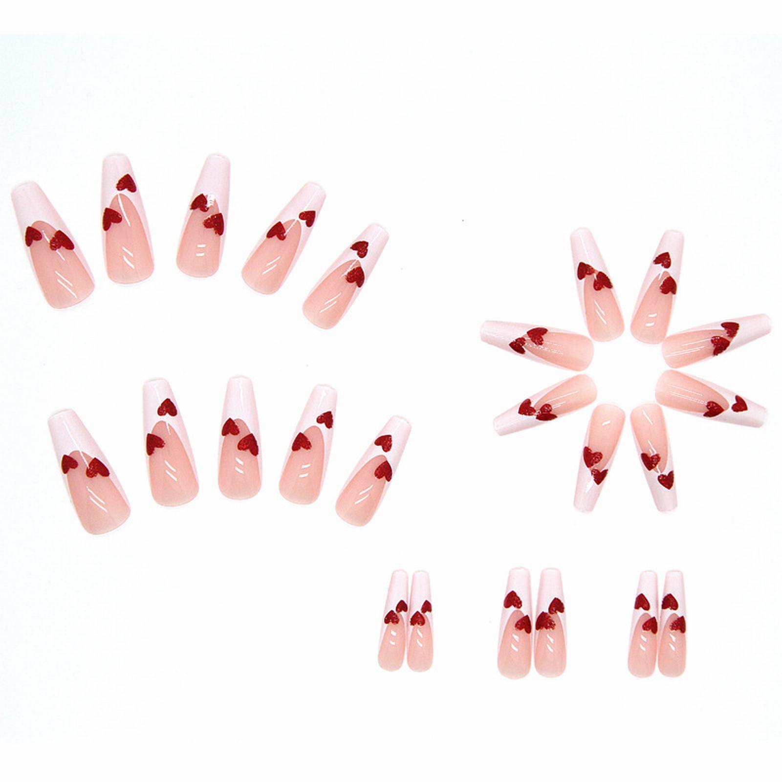 on Toe Nails Coffin Long Ballerina Coffin Nails Stick on Acrylic Nails for Kids Nail Form Stickers Coffin Little Girls Nails Clear Finger Nail Tips Long Acrylic for Nails on Nails