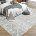 thumbnail image 7 of Geetinfly 9*12FT Area Rugs: Super Soft, Machine Washable, Anti-Slip, Foldable Geometric Rug for Living Room, Bedroom, Dining Room, Office (Gray tone), 7 of 7