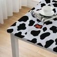 thumbnail image 5 of HAOXIT Animal Square Tablecloth Black White Table Cloth Waterproof Table Cover Washable Fabric Wrinkle Resistant Tablecloths for Dining Kitchen Party Holiday Dinner 36*36, 5 of 8