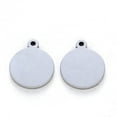 thumbnail image 2 of 100pc Resistant 304 Stainless Steel Pendants Laser Cut Blank Stamping Tag Flat Round Stainless Steel Color 14x12x1mm Hole: 1.2mm, 2 of 3