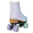thumbnail image 4 of FACNOATIHN Roller Skate, Girls Women Fashion Classic High-top Roller Skates with Light up wheels, Green&Purple(Women's 3), 4 of 9