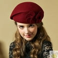 thumbnail image 5 of zttd 100% wool elegant women beret beanie warm pillbox hat tam cap a, 5 of 9
