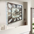 thumbnail image 4 of THE GEARS CLOCK Wall Clock with Real Moving Gears AM-LI_ 24 in Square White-Farmhouse, 4 of 10