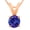 Rose Gold, variant on 1/2 to 5 Carat Round Tanzanite 4 Prong Pendant Necklace (AAA Quality) W/ 16" Gold Chain Platinum 4 Carat