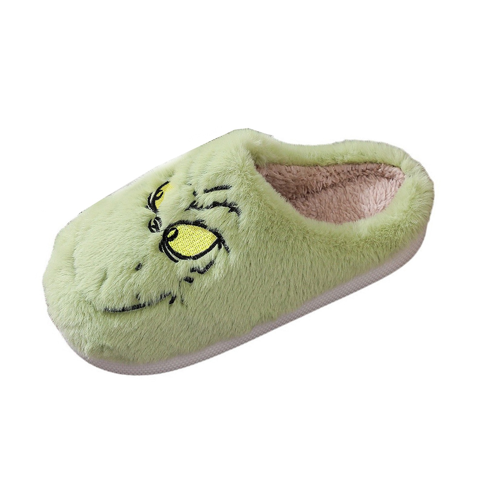 KANY Lovers Grinch Soft Fuzzy Cotton Slippers Winter Warm Cute Grinch ...