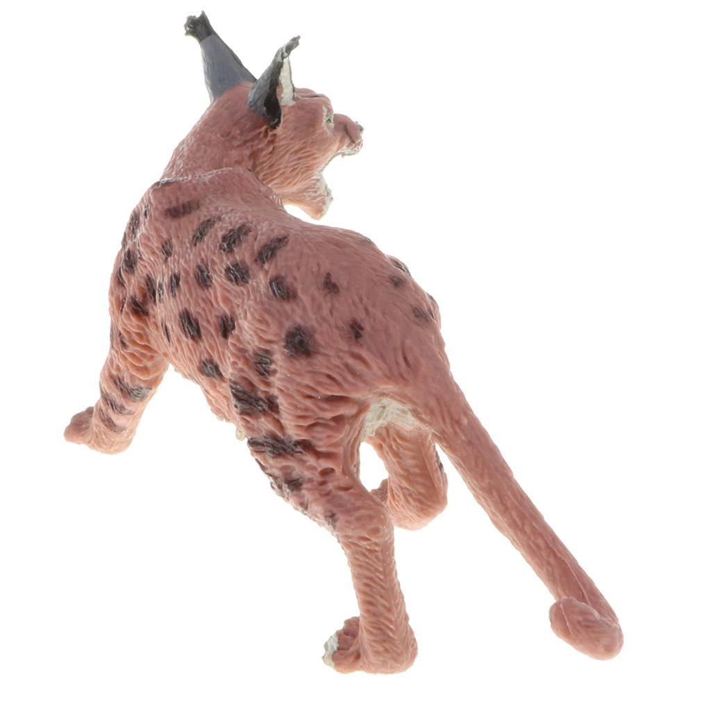 Simulation Wild Animal Figure Kid Toy Ostrich Leptailurus Serval Lynx Boar Model 