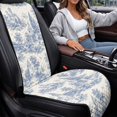 thumbnail image 4 of Xixirimido Blue Toile De Jouy Universal Front Car Seat Protector 2 Piece, Non Slip Quilted Car Seat Covers for Front Seats, Universal Fit, Airbag Compatible, Car Front Seat Cushion, Car Accessories, 4 of 7