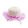 thumbnail image 2 of BRGZLK Summer Straw Hat for Girls Large Summer Cute Sun Hat Kids Outdoor Sunshade and Sun Protection Hat With Bowknot for 3-7 Years Purple Free Size, 2 of 3