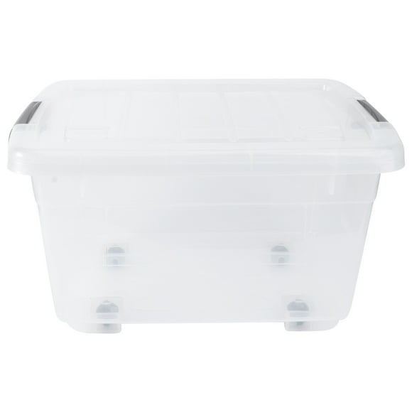 2 cajas de almacenamiento apilables y extraíbles para artículos diversos (transparentes)