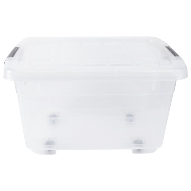 2 cajas de almacenamiento apilables y extraíbles para artículos diversos (transparentes)