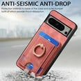thumbnail image 2 of ELEHOLD Leather Case for Google Pixel 7A Magnetic Detachable Card Holder Magnetic 2 in 1 Wallet Case with Ring Holder Kickstand Compatible with Mag Safe Shockproof Cover,pink, 2 of 8
