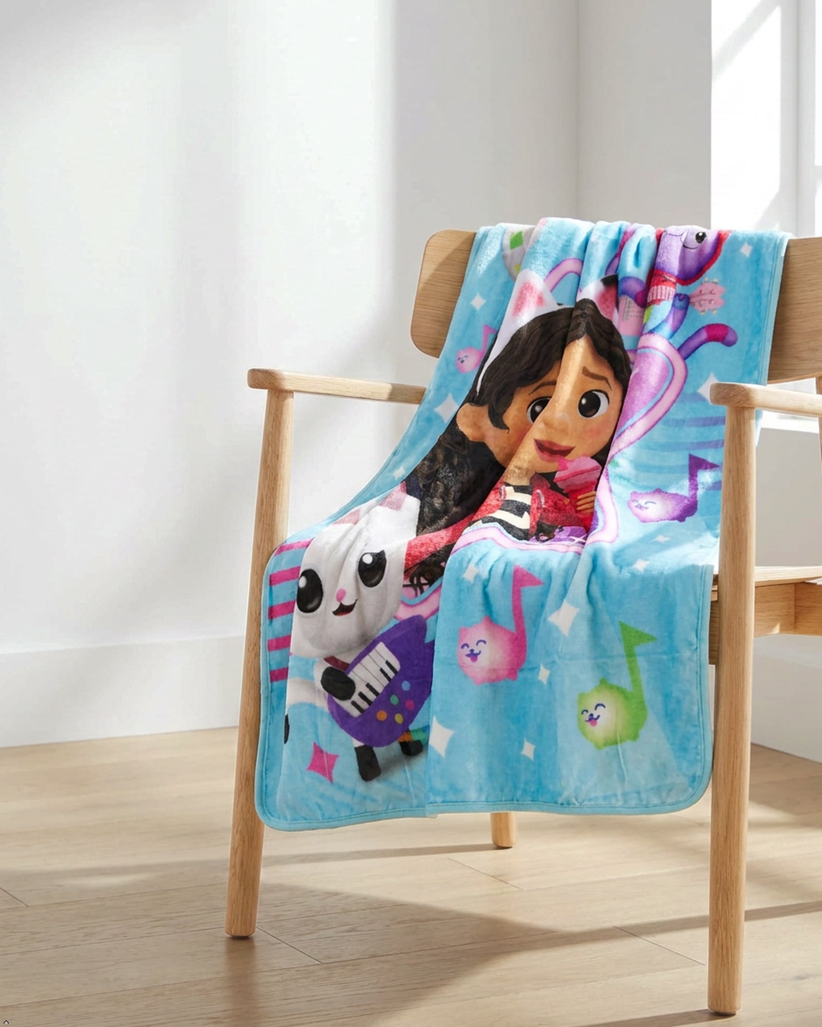 Gabby's Dollhouse Gabby Cats Concert DJ Catnip Pandy Paws Throw Blanket 46"x60" Soft Fleece Throw Blanket for Bed Couch