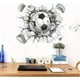 thumbnail image 4 of Pegatinas de fútbol 3D, pegatinas de pared 3D con forma de balón de fútbol para habitación infantil, pegatinas de vinilo de fútbol DIY, 4 of 5