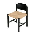 thumbnail image 3 of Christopher Knight Home Boho Dining Chairs, Rope Seat with Solid Wood Legs, Black, Set of 6, 3 of 10