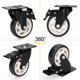 thumbnail image 5 of 4 ruedas resistentes de 4 pulgadas con cojinetes bloqueables, ruedas silenciosas de 360° con frenos para carros, bancos de trabajo, estantes y muebles, 5 of 6