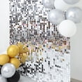 thumbnail image 4 of BalsaCircle 10 Panels Silver 12x12" Square Payette Sequin Wall Backdrop Party Wedding Decorations, 4 of 8