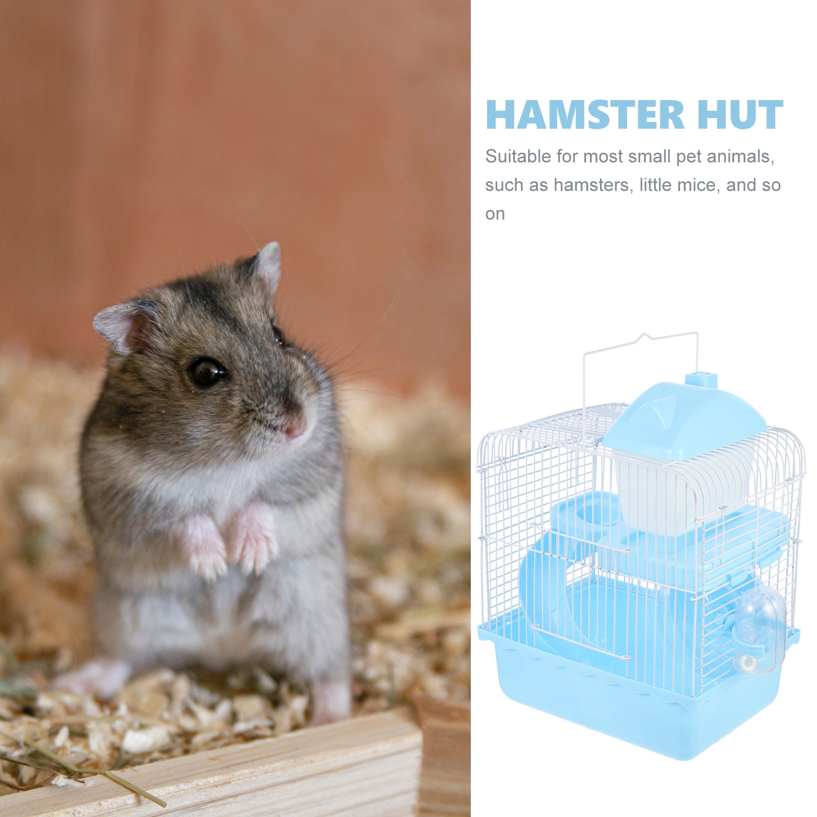 Hamster Cage Double-layer Castle Guinea Pig Toy Hideout Transparent Accessories Rat