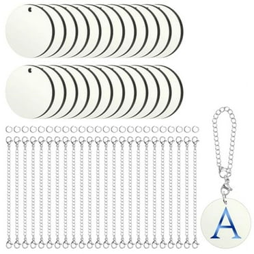 72PCS Sublimation Charm Accessories for Cup Name MDF Blanks,Round