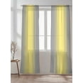 thumbnail image 7 of Sheer Curtains 2 Panels Set, Yellow Grey Gradient Ombre Window Sheer Curtains for Living Room/Bedroom, Light Filtering Rod Pocket Voile Drapes, 52" W x 84" L, 7 of 7