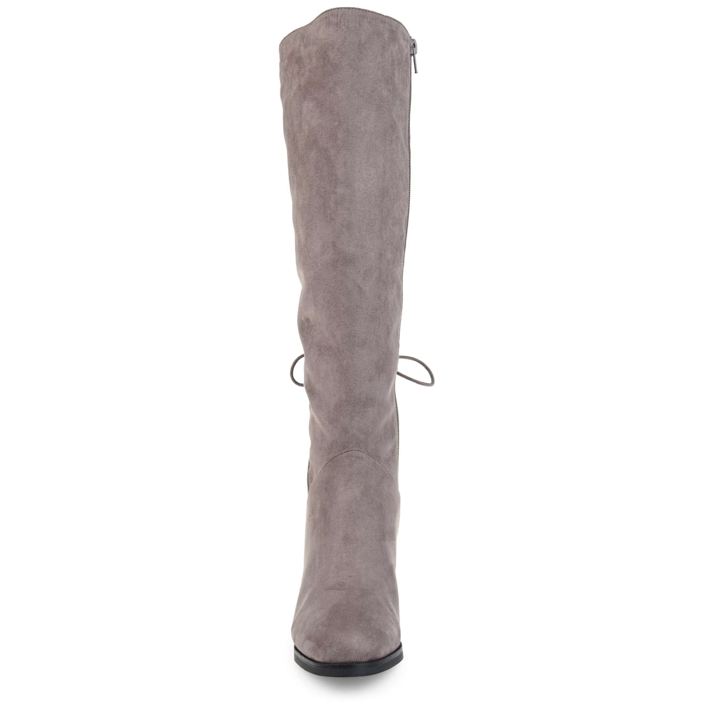 Journee Womens Leeda Extra Wide Calf Block Heel Knee High Boots