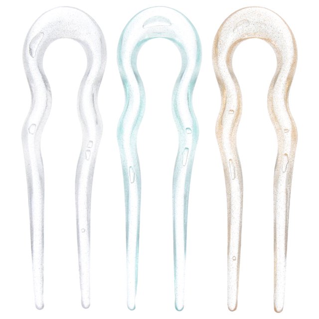LOVEVER 3 Pcs Fourchettes à Cheveux Françaises en Forme de U Épingles à Cheveux Minimalistes pour Cheveux Fins et Épais