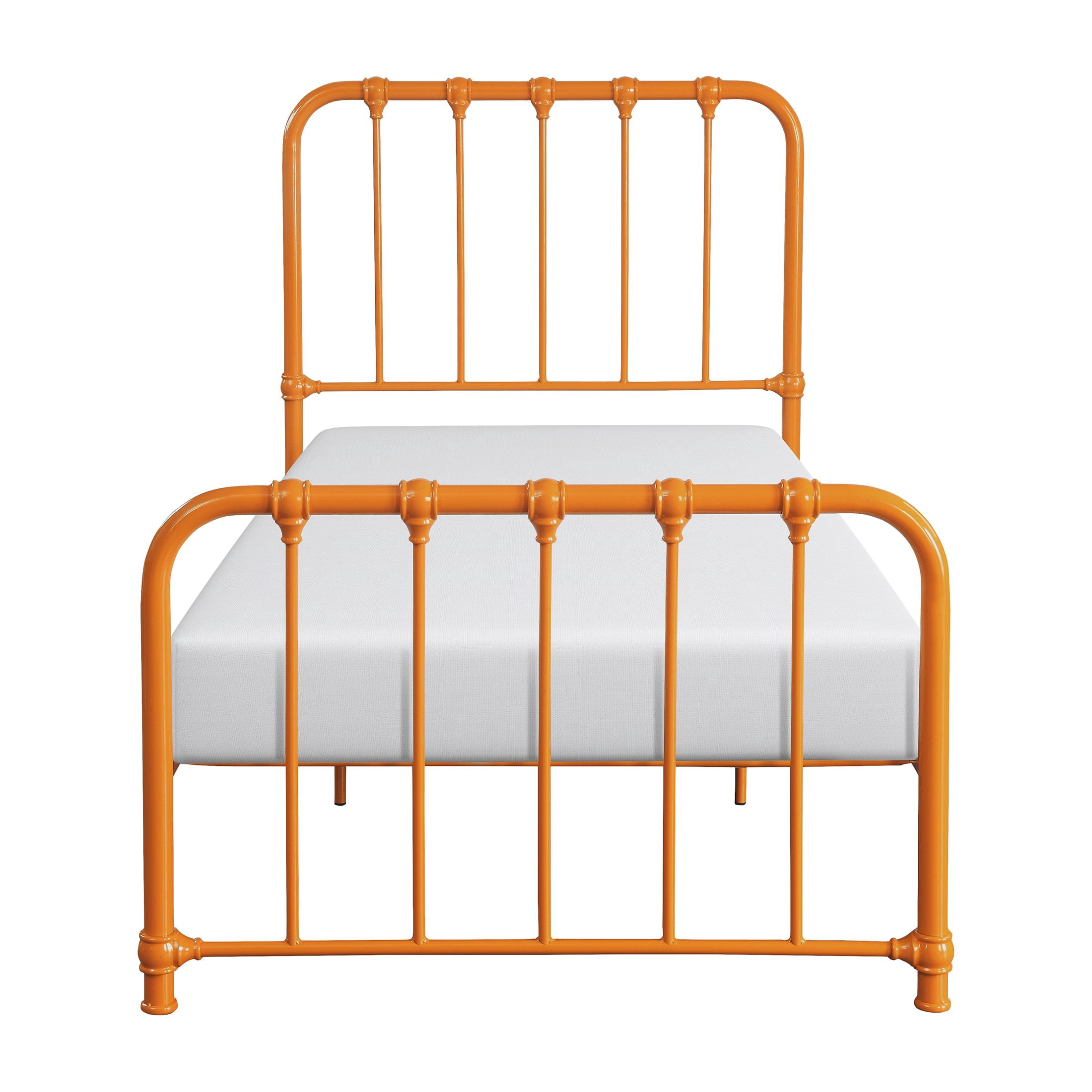 OakvillePark Umatilla Metal Platform Bed, Twin, Orange