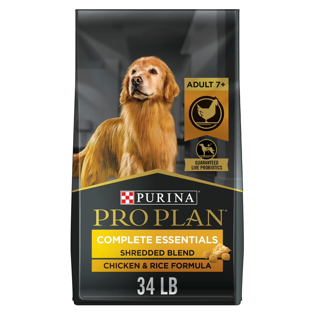 Purina Pro Plan Senior Dog Food With Probiotics for Dogs, Shredded