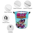 thumbnail image 4 of Laundry Hamper Storage Basket Abby Hatcher Toys Clothes Organizer Bin For Home Bathroom Bedroom Dorm Nursery 15.7 x 19.6 inches, 4 of 6