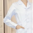 thumbnail image 5 of Nur-se Scrubs Dress for Women Formal Lapel Neck Long Sleeve Button Down Work Dress Comfy Nursing Uniform White, 5 of 5