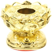Display Stand for Hand Held Prayer Wheel Base Fixture Religious Figurine Lotus-Shaped Support Buddha Place