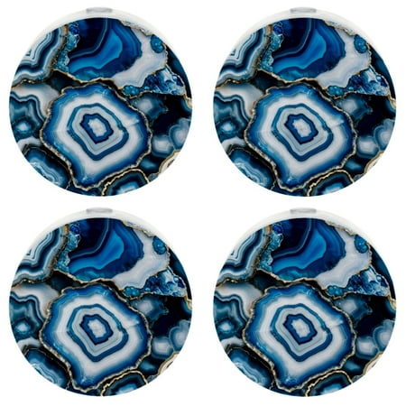 

YZUOUZY Night Lights Plug into Wall LED Lamp 4 Pack Stone Blue Black White