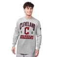 thumbnail image 4 of Men's Starter  Heather Gray/Navy Cleveland Guardians Two-Pack Long Sleeve & Short Sleeve T-Shirt Set, 4 of 5