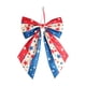 thumbnail image 2 of Lazo decorativo con estampado de estrellas rojas, blancas y azules para fiestas del Día de la Independencia y adornos para puertas: lazo de tela hecho a mano para coronas, repisas de chimenea y, 2 of 6