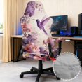 thumbnail image 6 of Whosucclay Hummingbird Flower Print Gaming Chair Slipcover with Armrest Covers Universal Easy to Install Stretch Seat Chairs Cover for Computer Reclining Racing Gamer Chair Protector, 6 of 8