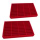 thumbnail image 5 of 2 bandejas de exhibición de pulseras de madera, soporte para brazaletes, anillos, collares, organizador de cuentas, caja de almacenamiento de joyas de Rojo, 5 of 8